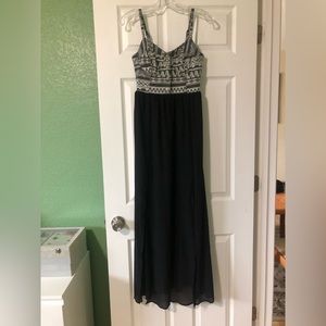 Black & grey maxi dress size S
